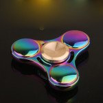 Wholesale Fashion Design Aluminum Metal Fidget Spinner Stress Reducer Toy for Autism Adult, Child (Rainbow)